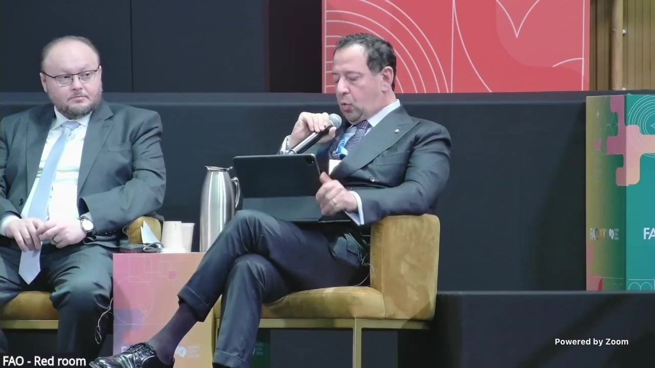 Marco Rago, Italy's Special Envoy for International Water Policy, speaking on the panel